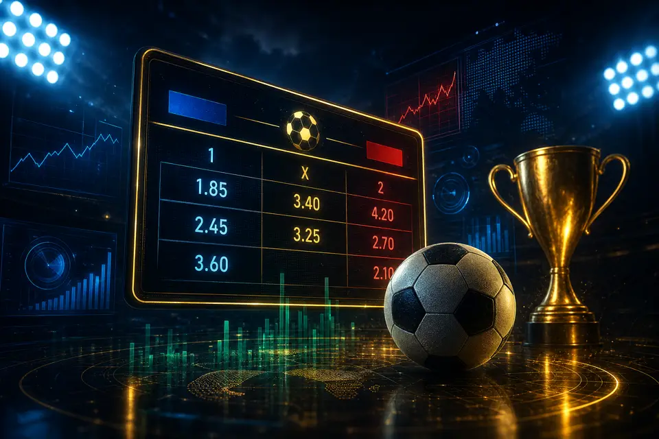 Papan skor digital dengan odds pertandingan sepak bola - Panduan Sportsbook Mpoasia88